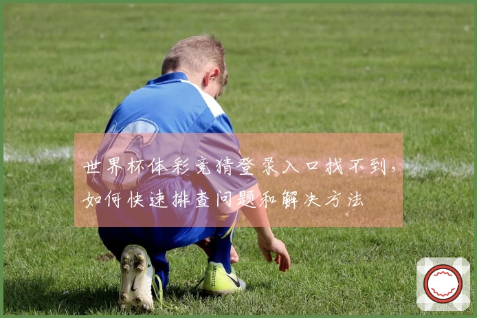 世界杯体彩竞猜登录入口找不到,如何快速排查问题和解决方法